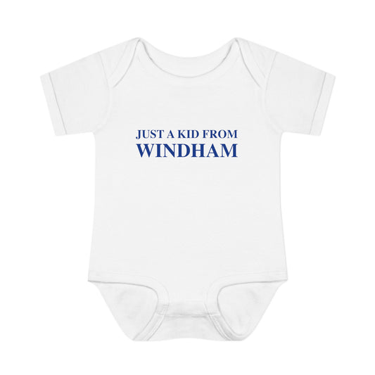 Just a kid from Windham Infant Baby Rib Bodysuit