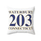 Waterbury 203 Connecticut Polyester Square Pillow