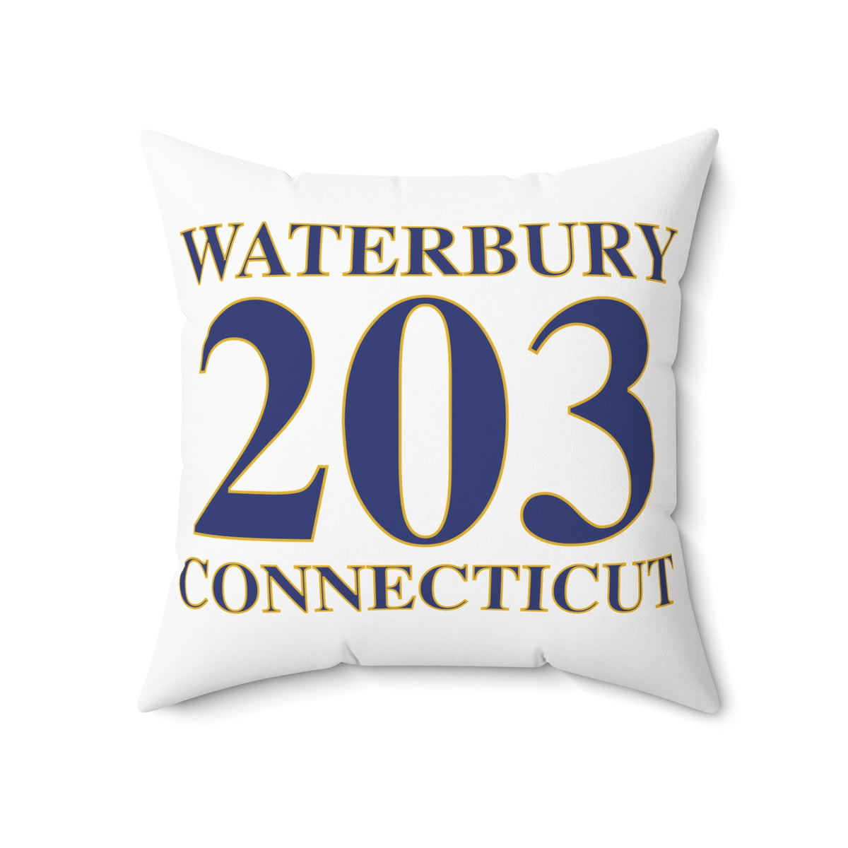 Waterbury 203 Connecticut Polyester Square Pillow
