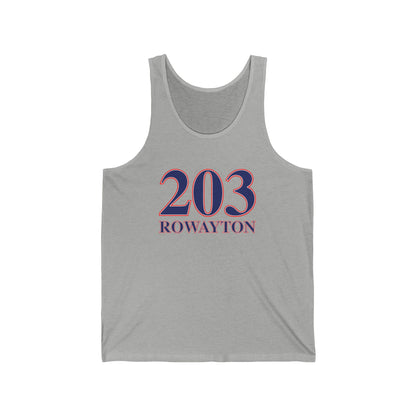 203 Rowayton Red, White & Blue Unisex Jersey Tank Top