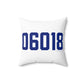 06018 North Canaan Connecticut Zip Code Polyester Square Pillow