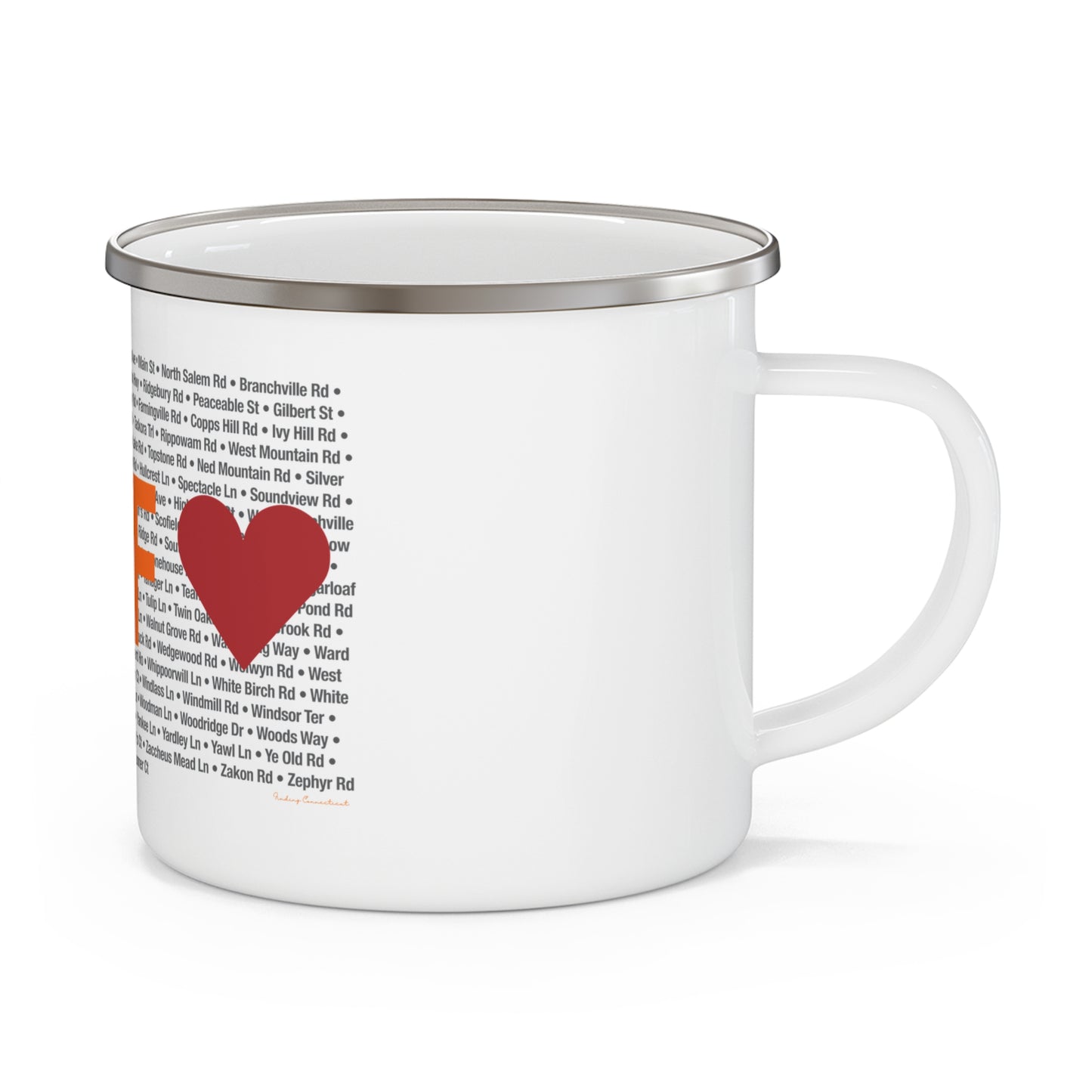 Ridgefield Love Enamel Camping Mug