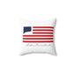 Lisbon Connecticut Flag Spun Polyester Square Pillow