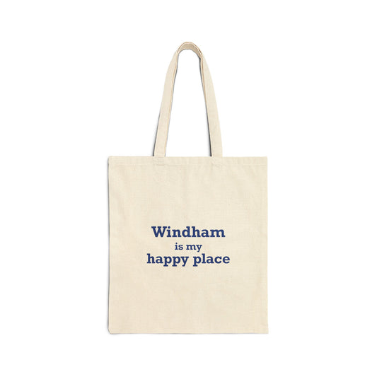 Windham is My Happy Place Cotton Canvas Tote Bag