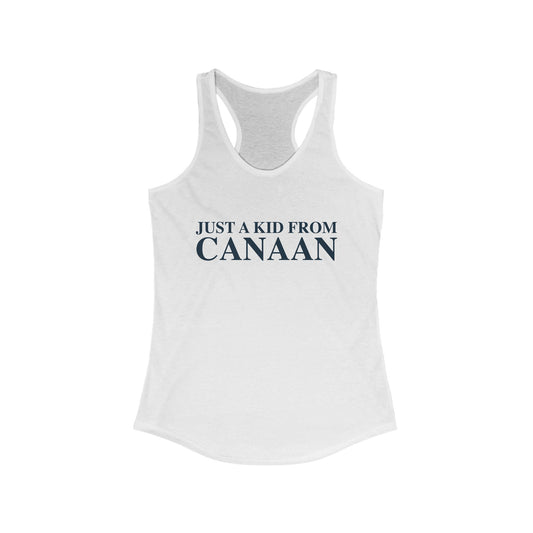 Just a kid from Canaan Women's Ideal Racerback Tank Top