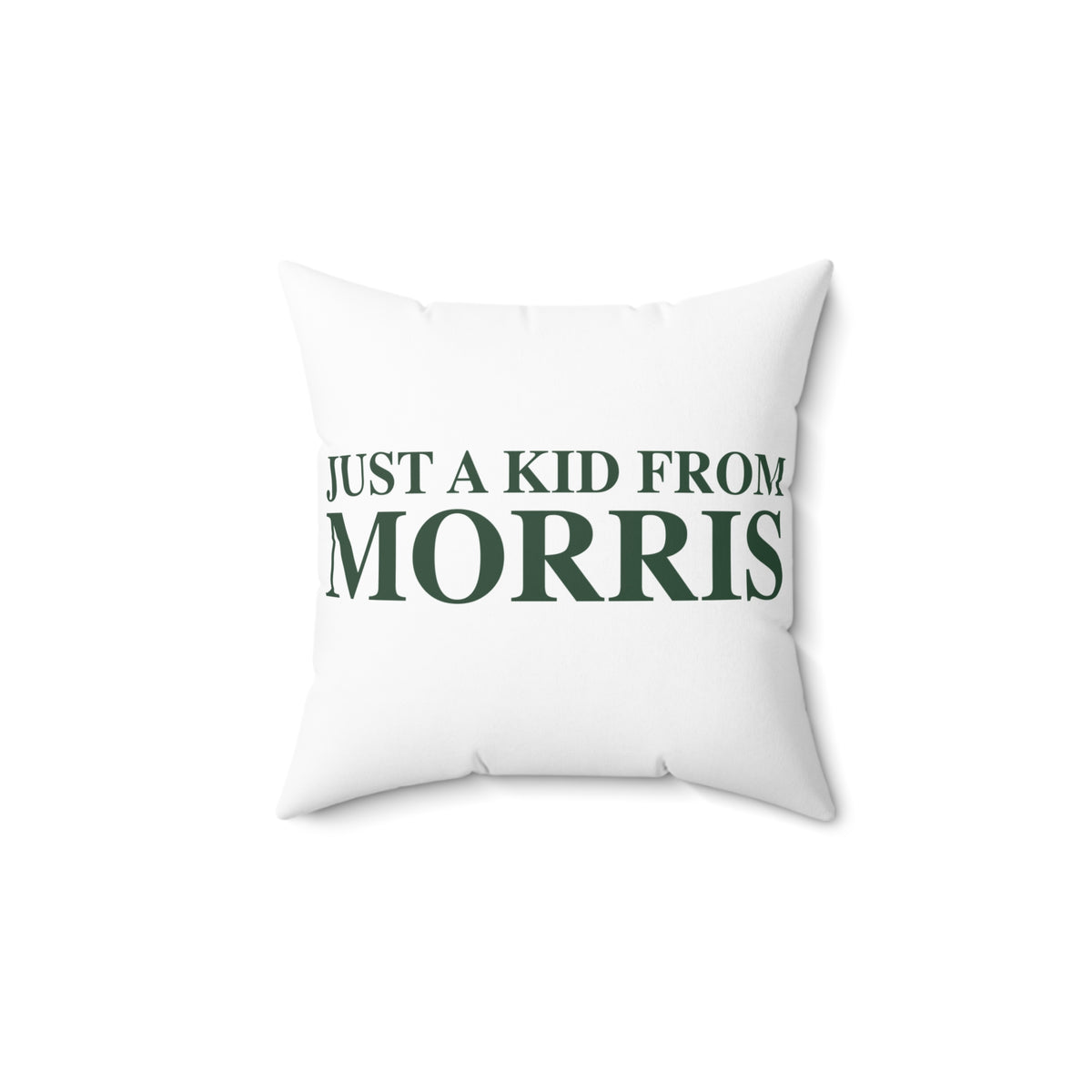 Just a kid from Morris Polyester Square Pillow
