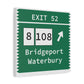 Vintage Merritt Parkway Exit 52 Sign Matte Canvas, Stretched, 1.25"