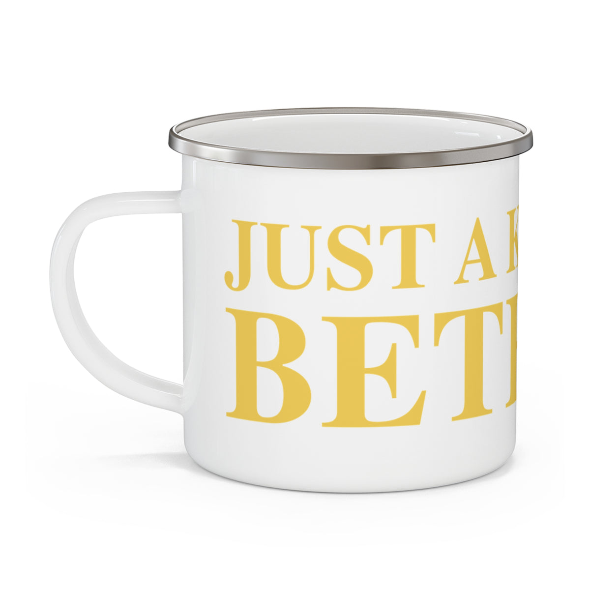 Just a kid from Bethany Enamel Camping Mug