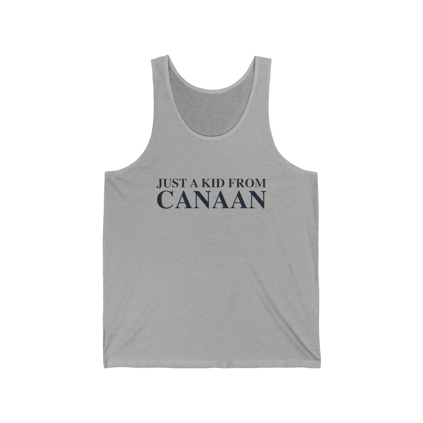 Just a kid from Canaan Unisex Jersey Tank Top