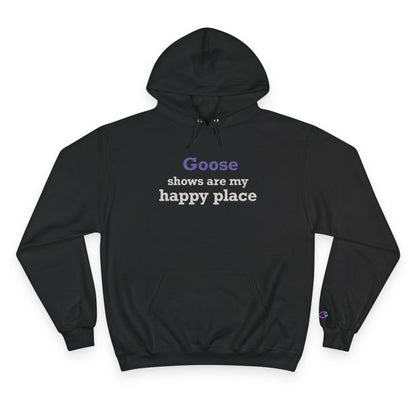Goose Shows Are My Happy Place - Gray & Purple Champion Hoodie