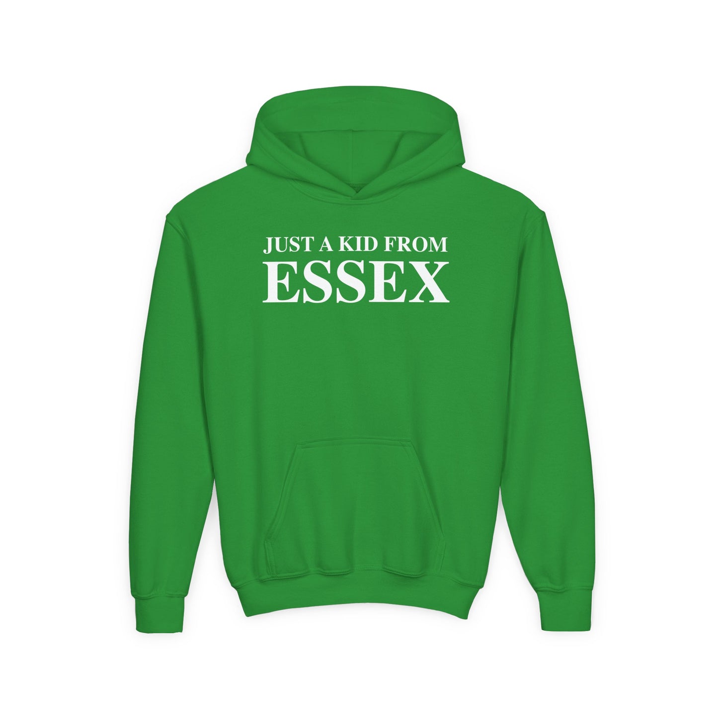 Just a kid from Essex Youth Heavy Blend Hooded Sweatshirt