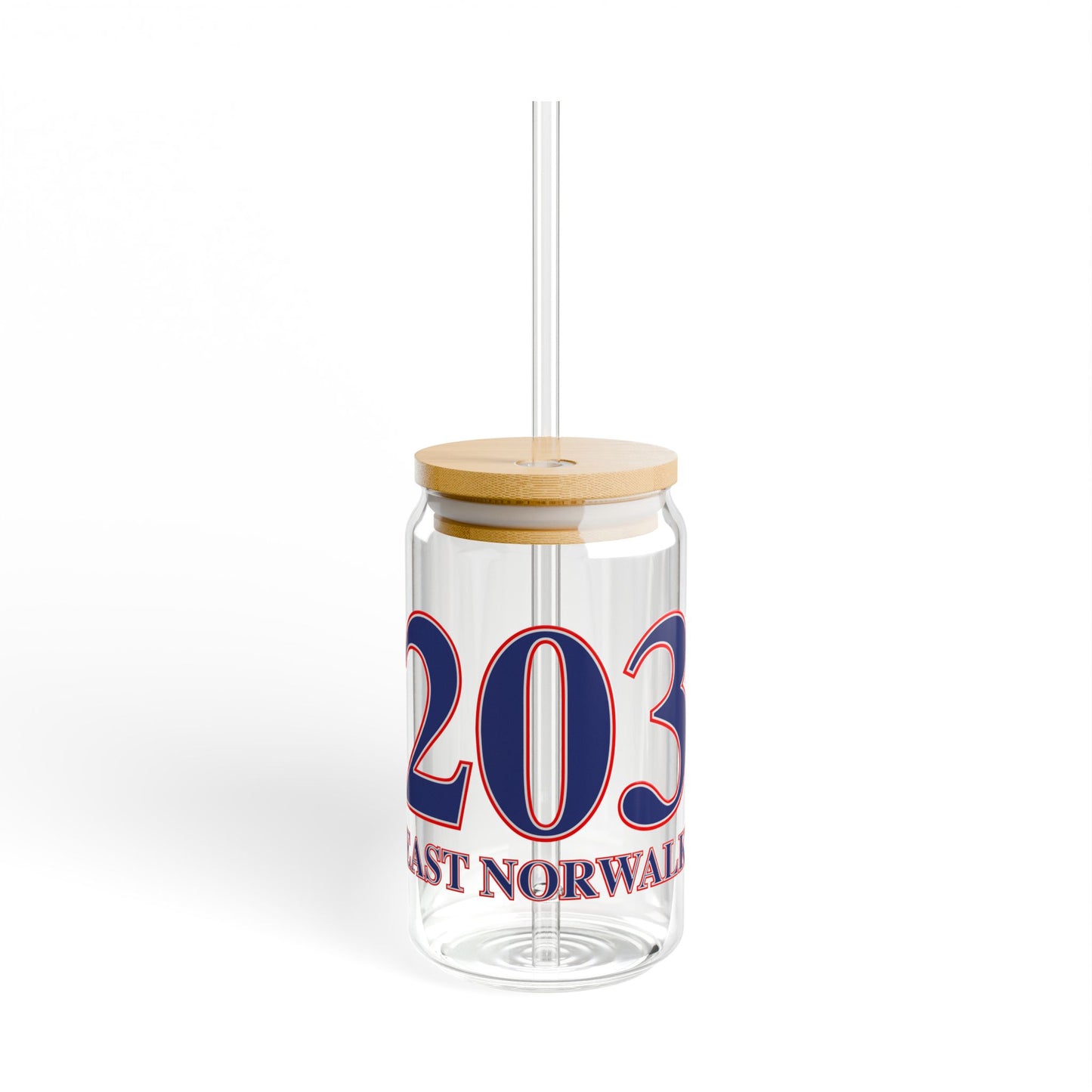 203 East Norwalk Red, White & Blue Sipper Glass, 16oz