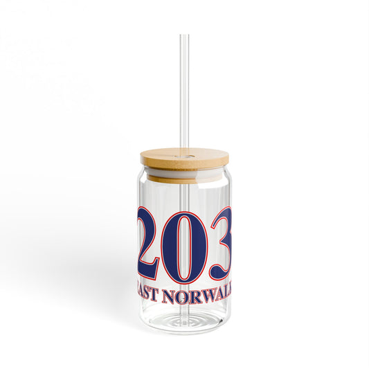 203 East Norwalk Red, White & Blue Sipper Glass, 16oz