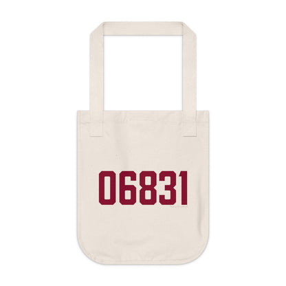 06831 - Greenwich Connecticut Zip Code Organic Canvas Tote Bag