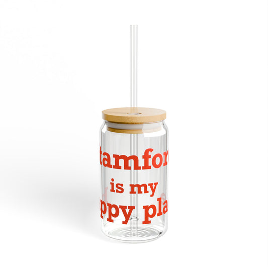 Stamford Is My Happy Place Sipper Glass, 16oz