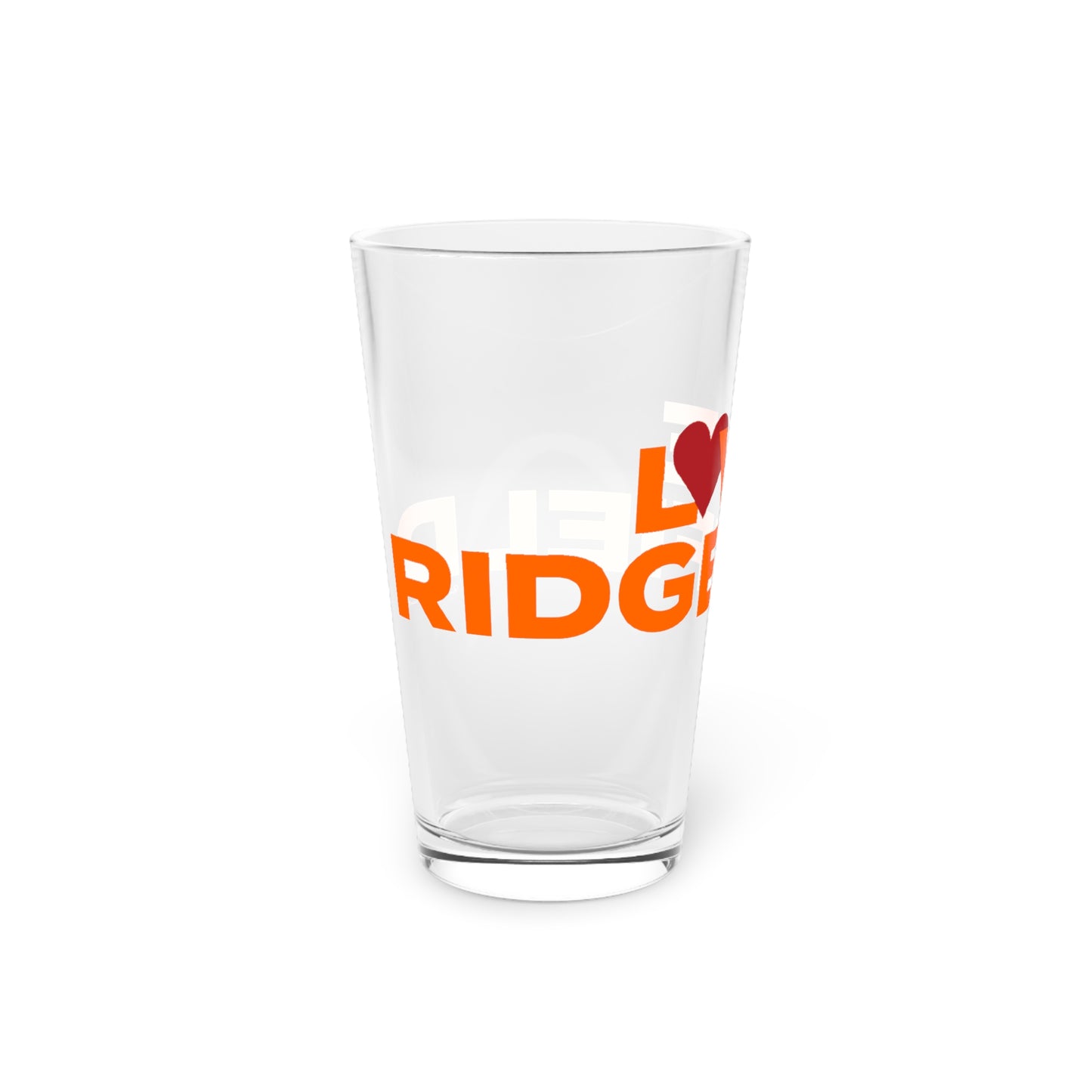 Love Ridgefield Pint Glass, 16oz