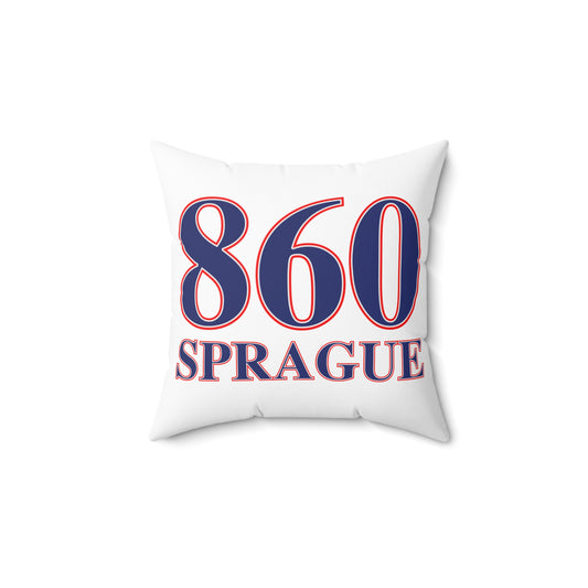 860 Sprague Red, White & Blue Spun Polyester Square Pillow