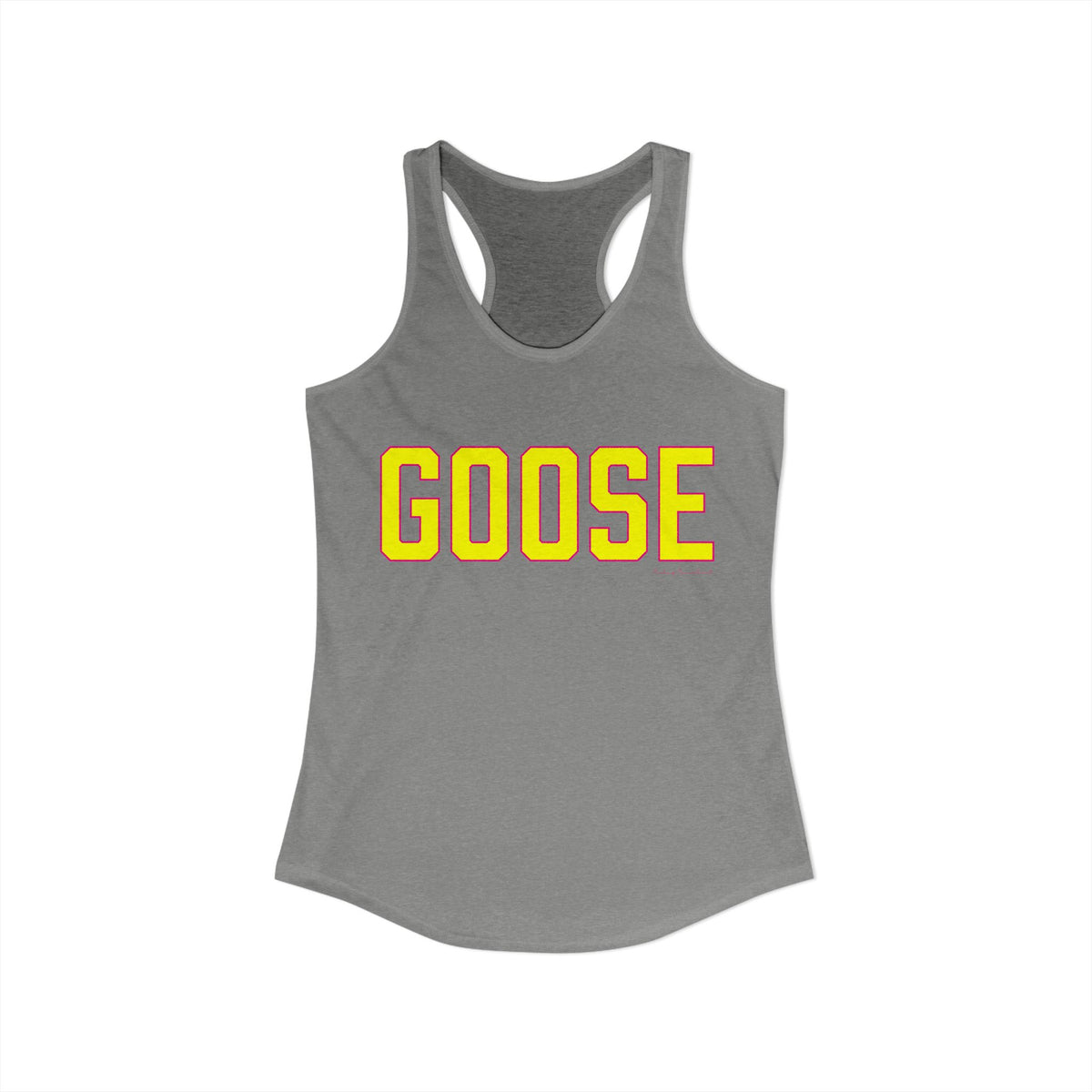 Goose Zip Code - Yellow & Pink Women's Ideal Racerback Tank Top
