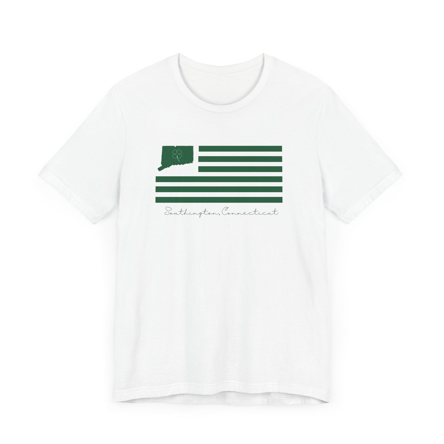 Southington Connecticut St Patrick’s Day Flag Unisex Jersey Short Sleeve T-Shirt