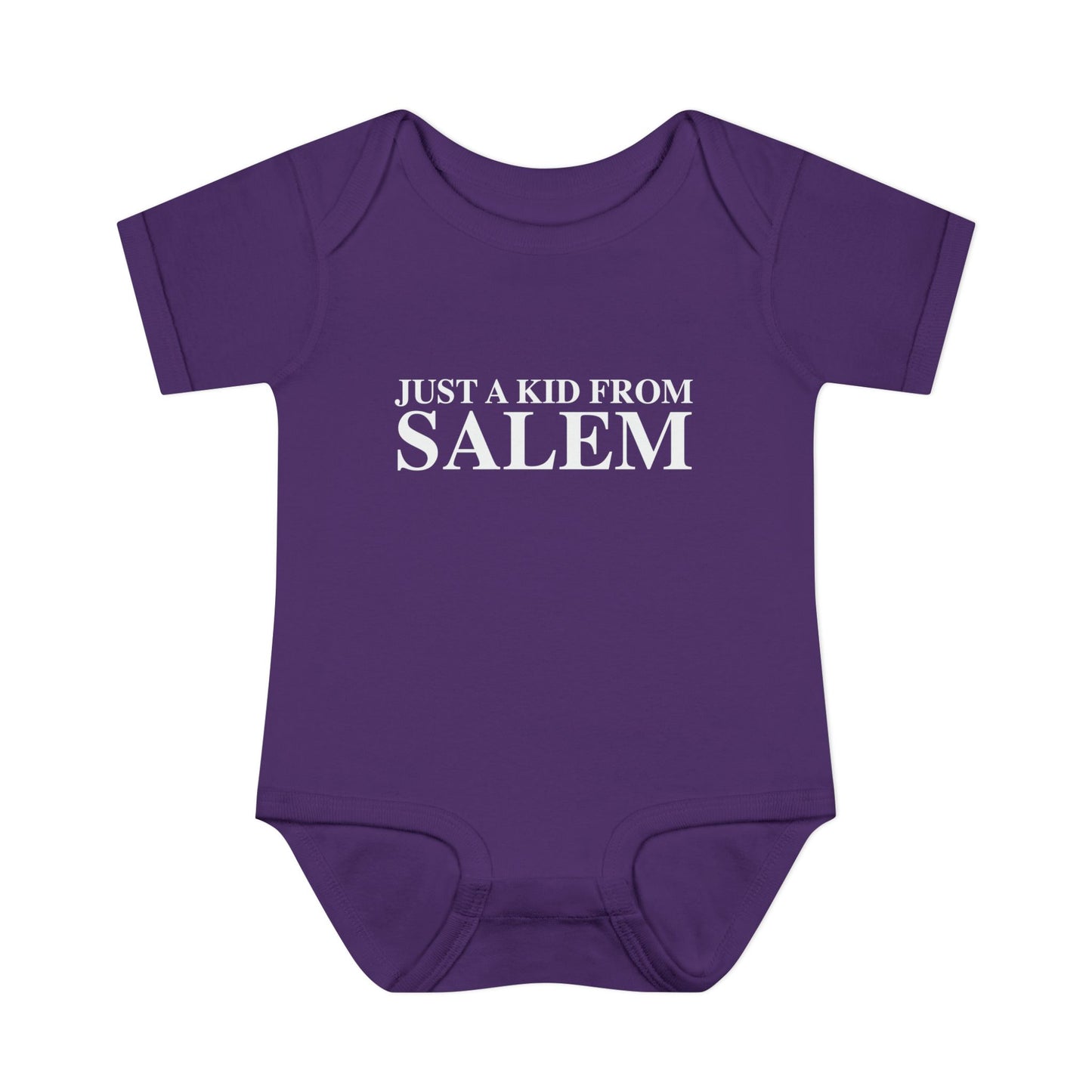 Just a kid from Salem Infant Baby Rib Bodysuit
