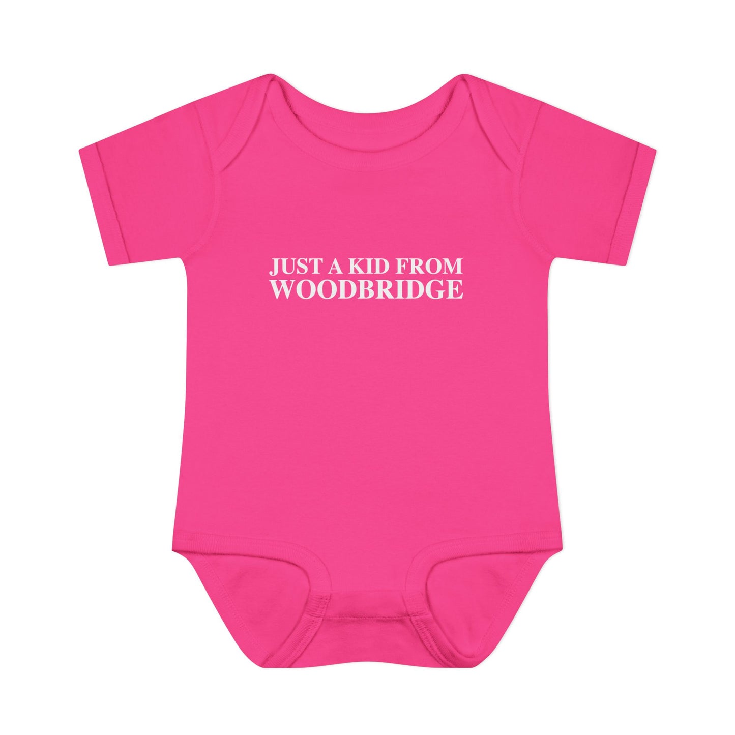 Just a kid from Woodbridge Infant Baby Rib Bodysuit