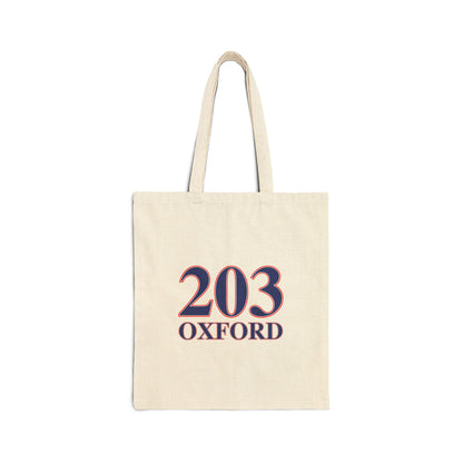 203 Oxford Red White & Blue Cotton Canvas Tote Bag