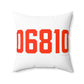 06810 Danbury Connecticut Zip Code Spun Polyester Square Pillow