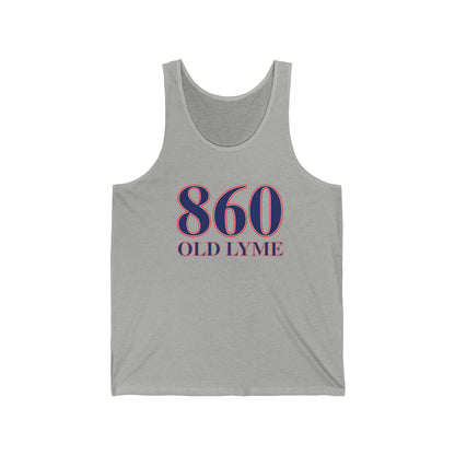 860 Old Lyme Red White & Blue Unisex Jersey Tank Top