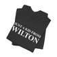 Just a kid from Wilton Unisex Jersey Short Sleeve T-Shirt