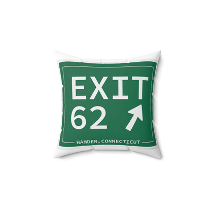 Vintage Exit 62 WCP Sign Spun Polyester Square Pillow