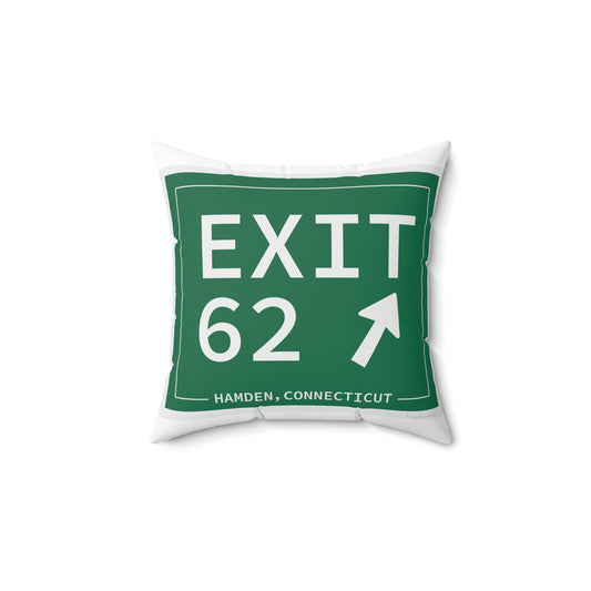 Vintage Exit 62 WCP Sign Spun Polyester Square Pillow