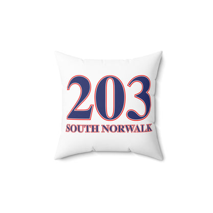 203 South Norwalk Red, White & Blue Spun Polyester Square Pillow