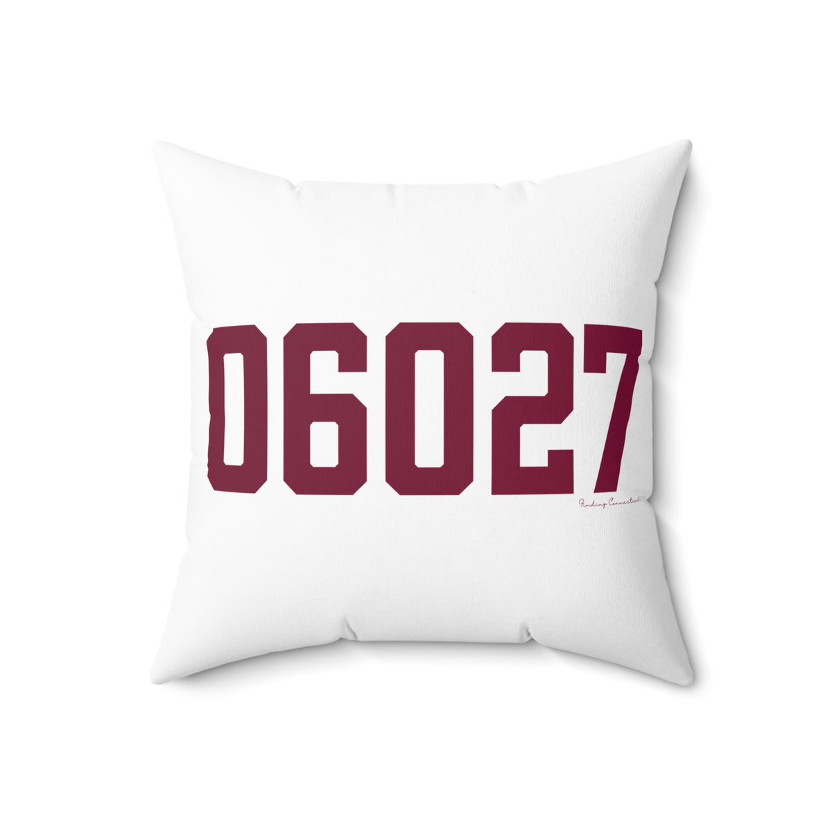 06027 Hartland Connecticut Zip Code Polyester Square Pillow