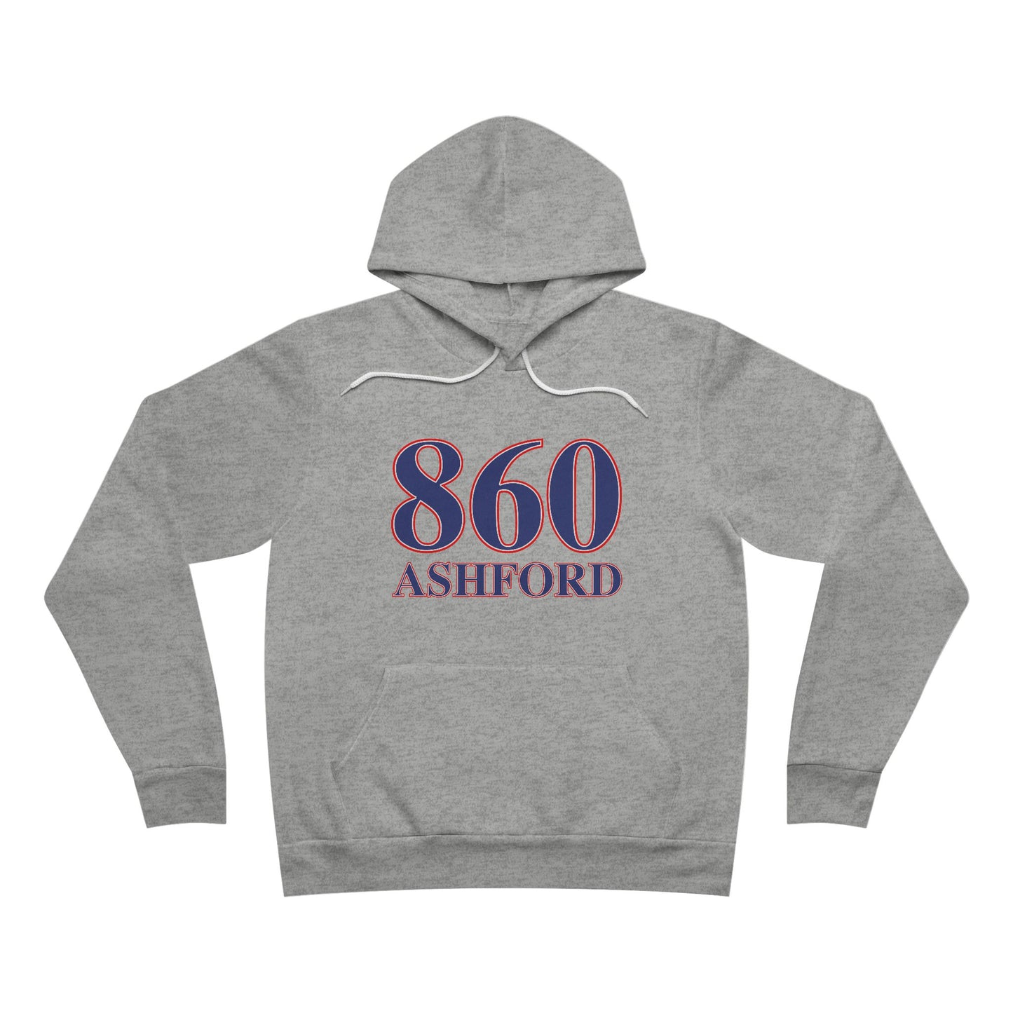 860 Ashford Red White & Blue Unisex Sponge Fleece Pullover Hoodie