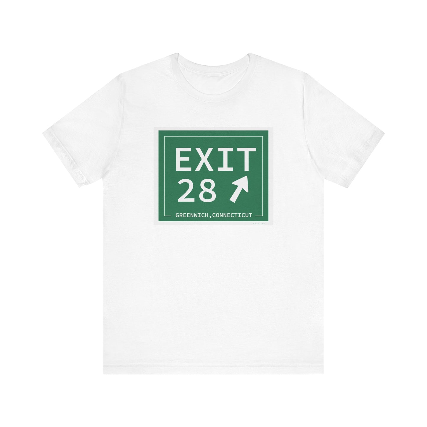 Vintage Exit 28 Merritt Parkway Sign Unisex Jersey Short Sleeve T-Shirt