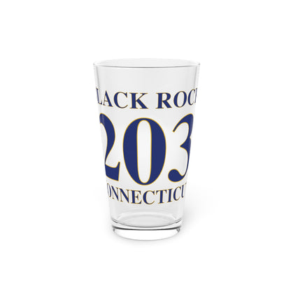Black Rock 203 Connecticut Pint Glass, 16oz