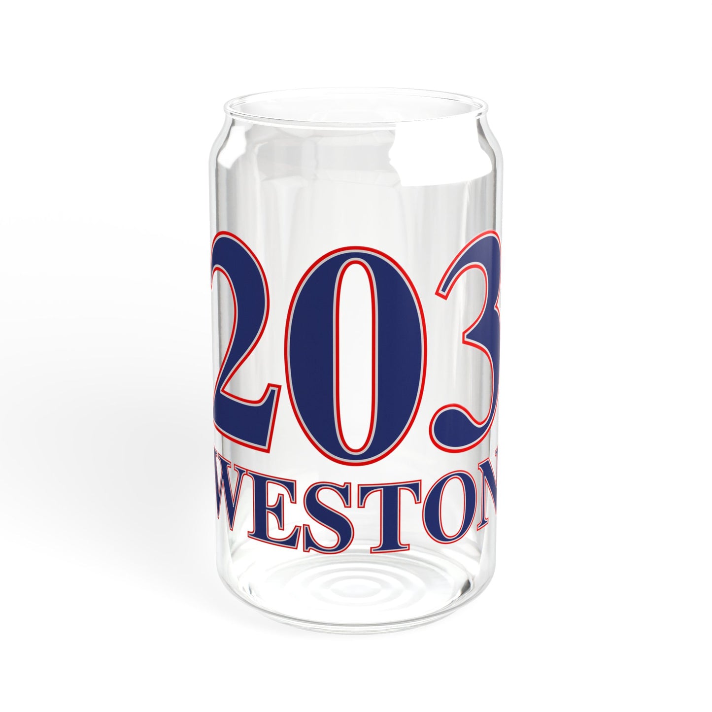 203 Weston Red, White & Blue  Sipper Glass, 16oz