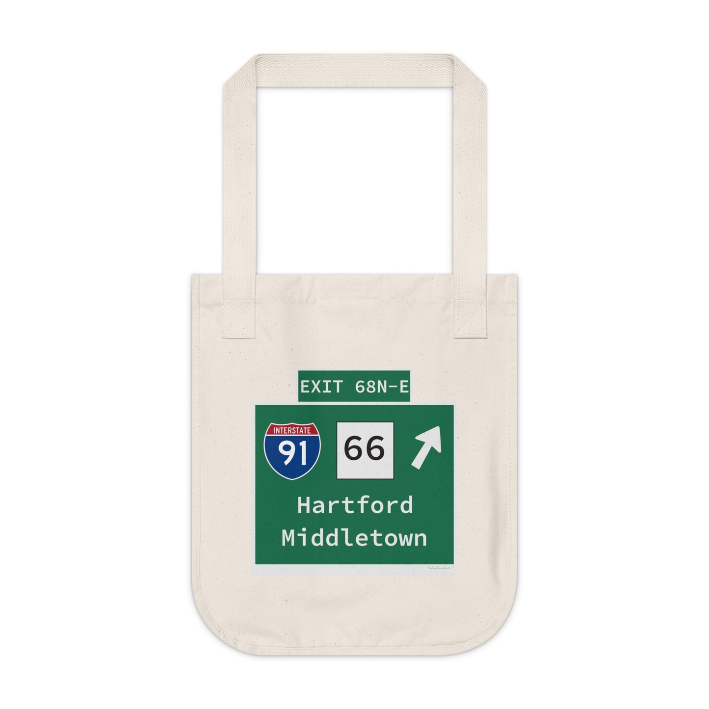 Vintage WCP Exit 68-NE Sign Organic Canvas Tote Bag