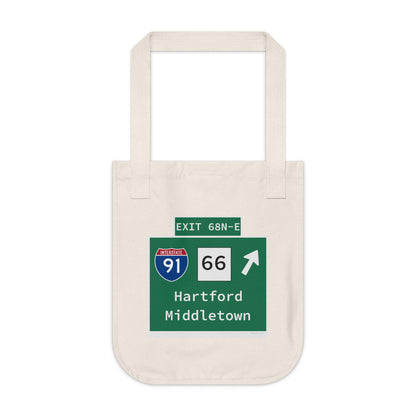 Vintage WCP Exit 68-NE Sign Organic Canvas Tote Bag