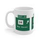 Vintage WCP Exit 57 Sign Mug 11oz