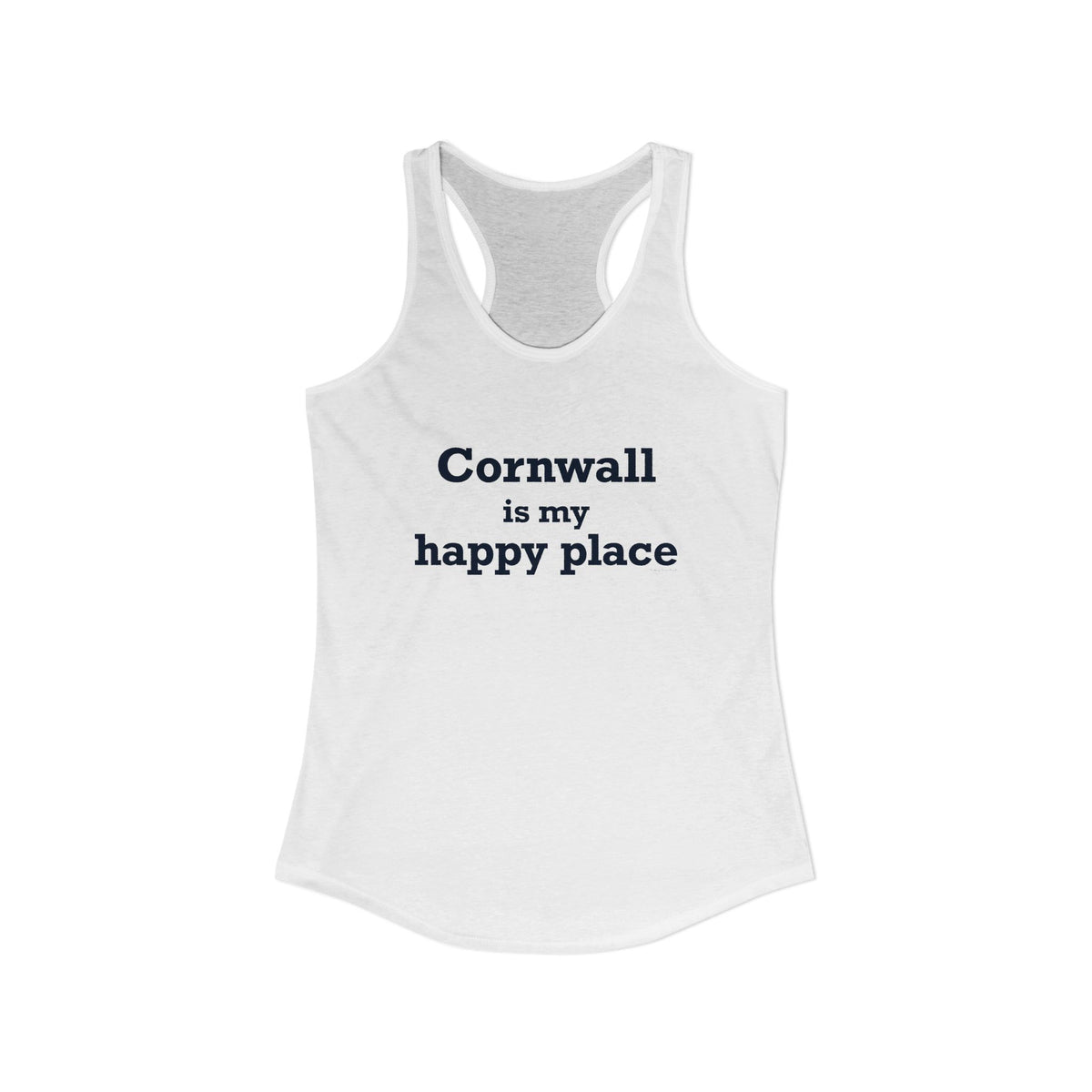 Cornwall is My Happy Place  Women's Ideal Racerback Tank Top