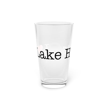 I Heart Lake Hills. Pint Glass, 16oz