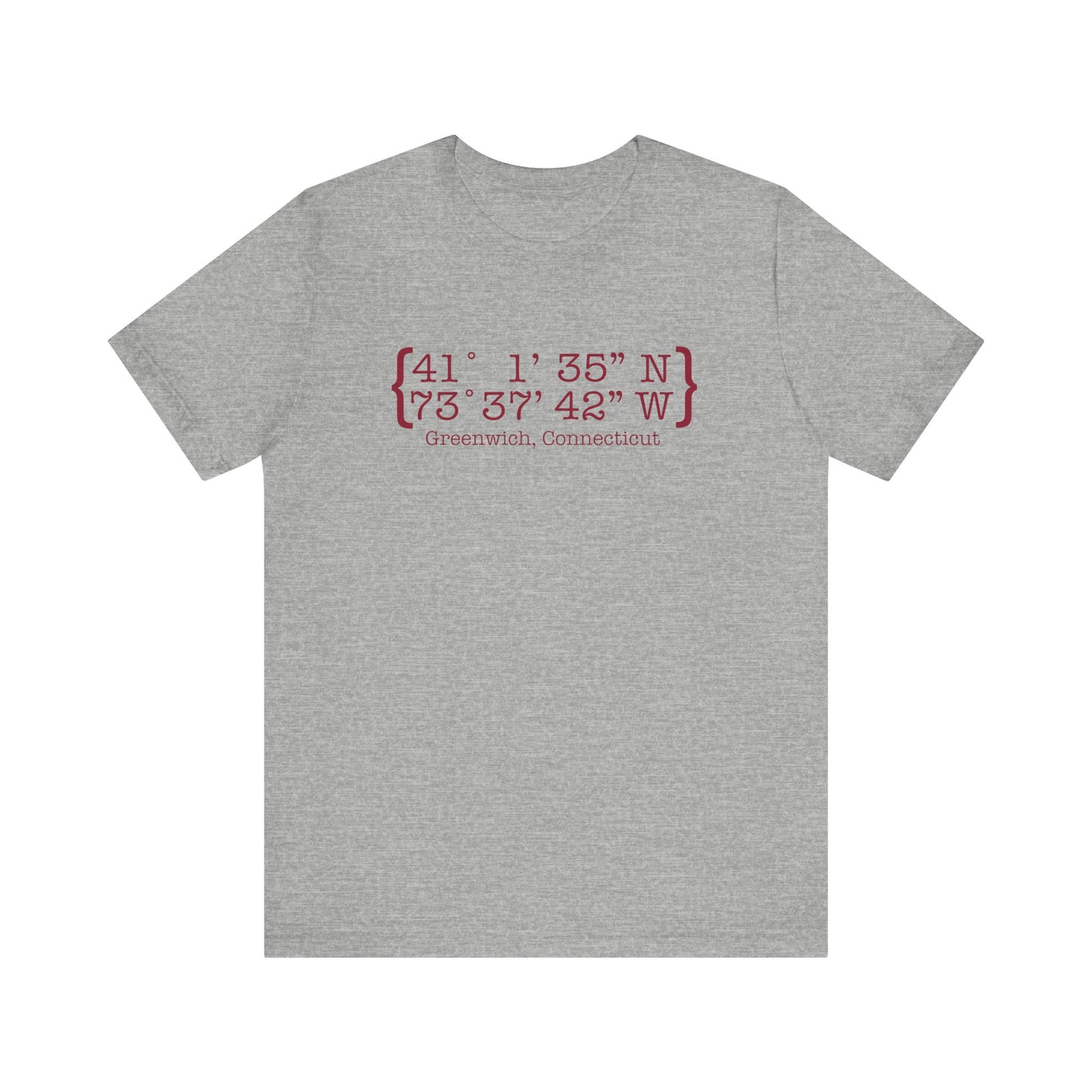 Greenwich Coordinates Unisex Jersey Short Sleeve T-Shirt