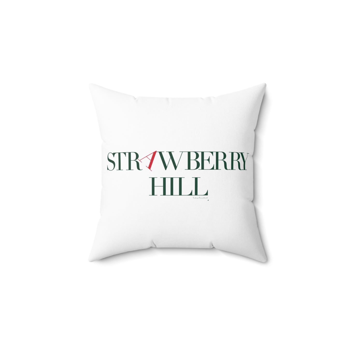 41 Tilt Strawberry Hill Spun Polyester Square Pillow