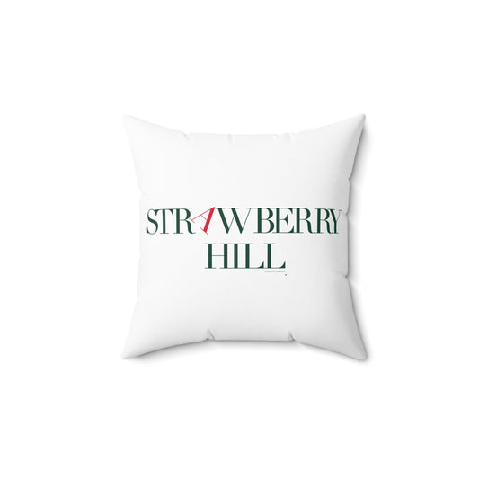 41 Tilt Strawberry Hill Spun Polyester Square Pillow
