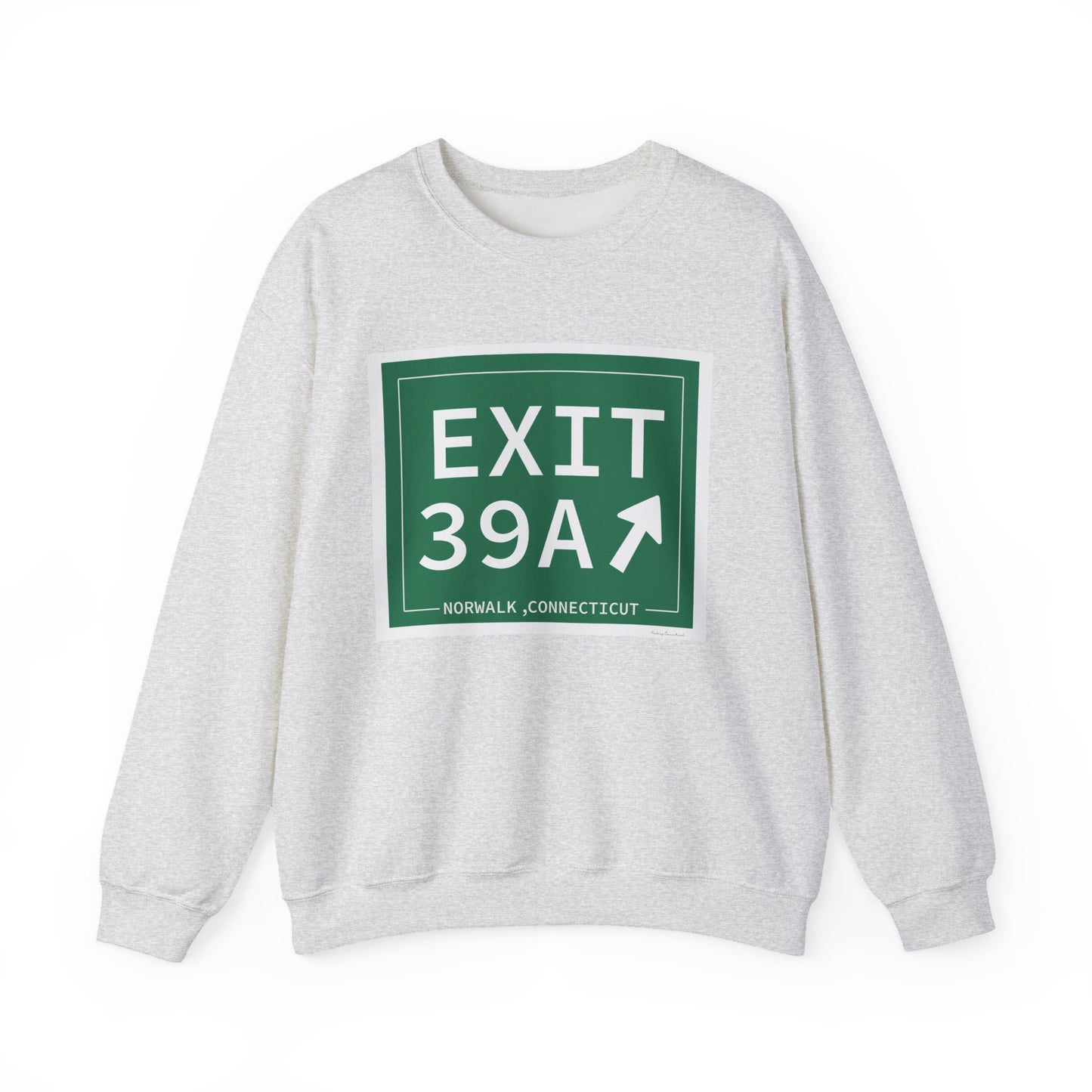 Vintage Exit 39A Merritt Parkway Sign Unisex Heavy Blend™ Crewneck Sweatshirt