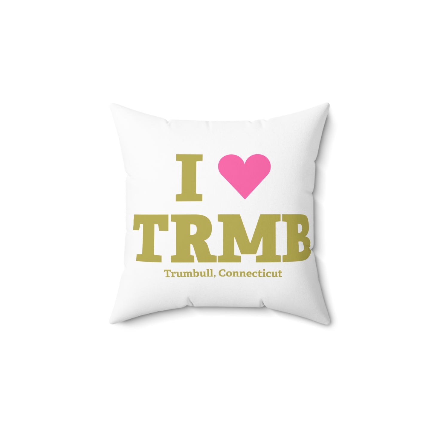 I Heart TRMB Spun Polyester Square Pillow