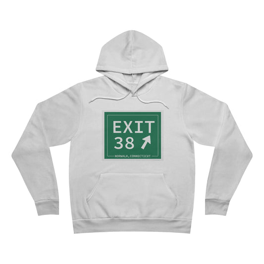 Vintage Exit 38 Merritt Parkway Sign Unisex Sponge Fleece Pullover Hoodie