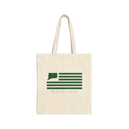 Clinton Connecticut St. Patrick’s Day Flag Cotton Canvas Tote Bag
