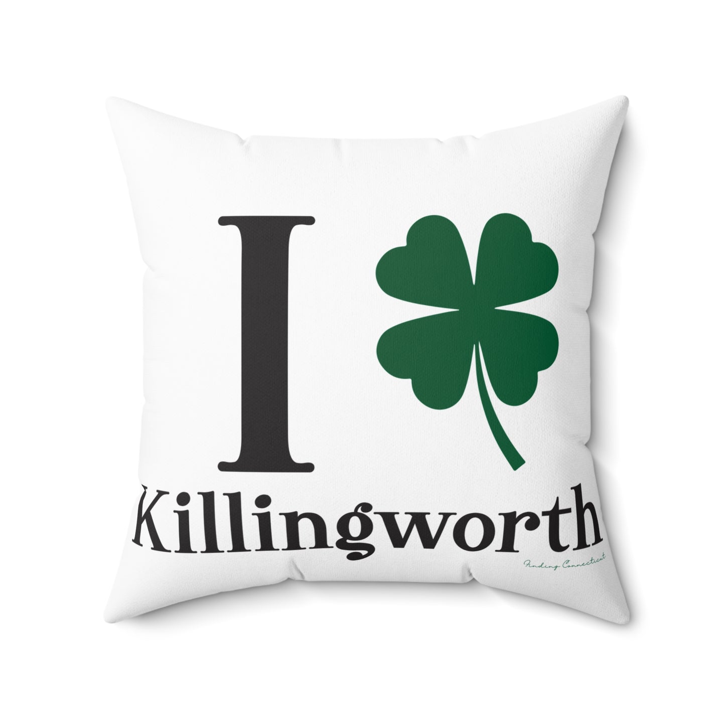 I Clover Killingworth Spun Polyester Square Pillow
